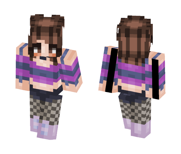 ♡ Underlust Frisk ♡ - Female Minecraft Skins - image 1