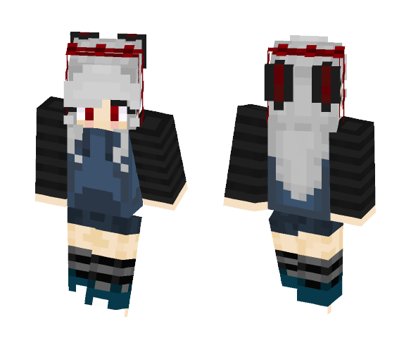 Download Free Red eyed girl type s Skin for Minecraft image 1 Red eyed girl type s - Girl Minecraft Skins - image 1