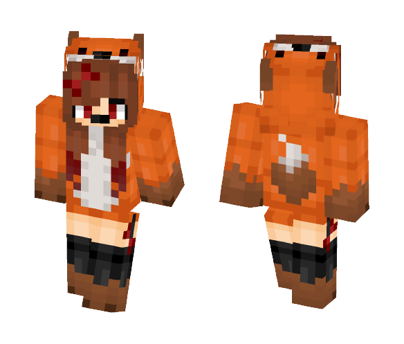 Download Free Fox Girl Skin for Minecraft image 1 Fox Girl - Girl Minecraft Skins - image 1