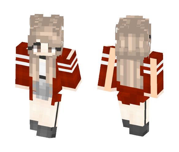 ‾Dark Red‾ - Female Minecraft Skins - image 1