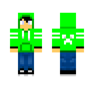 Baseball Boy with green hoody