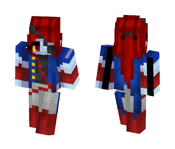 Piratetale - Undyne - Female Minecraft Skins - image 1