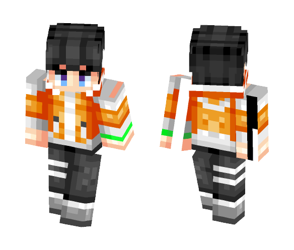 Orange-Black Boy! - Male Minecraft Skins - image 1