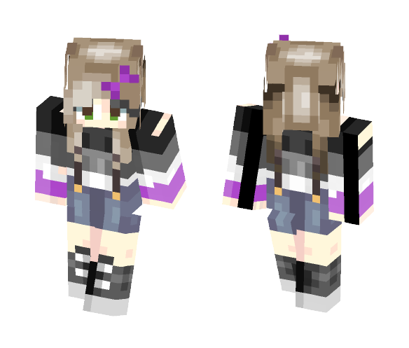 Asexual Pride - Female Minecraft Skins - image 1