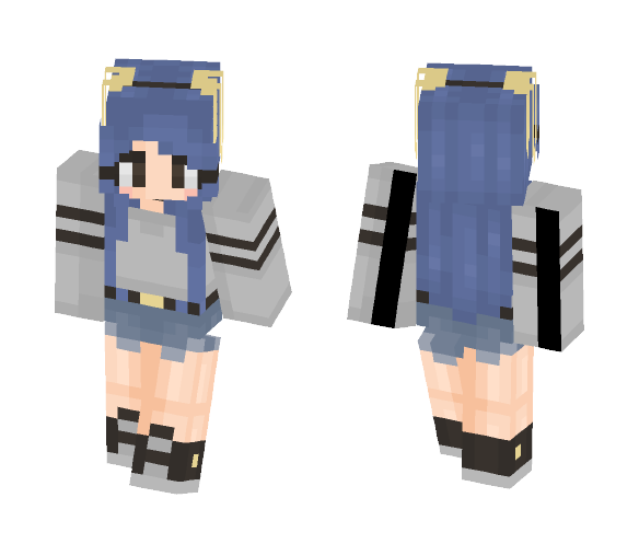 Download Free Blue and Yellow Bunny Girl Skin for Minecraft image 1 Blue and Yellow Bunny Girl - Girl Minecraft Skins - image 1