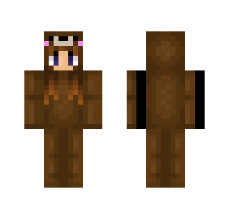 Girl in a Bear Onesie