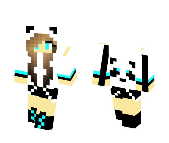 Download Free Panda Girl Skin for Minecraft image 1 Panda Girl - Girl Minecraft Skins - image 1