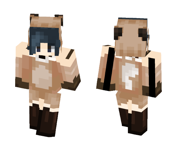 Download Free Rockruff Girl Skin for Minecraft image 1 Rockruff Girl - Girl Minecraft Skins - image 1