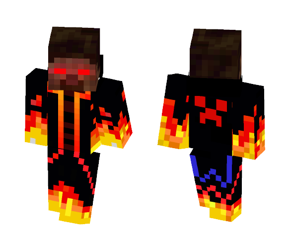 Fire Herobrine Skin - Herobrine Minecraft Skins - image 1