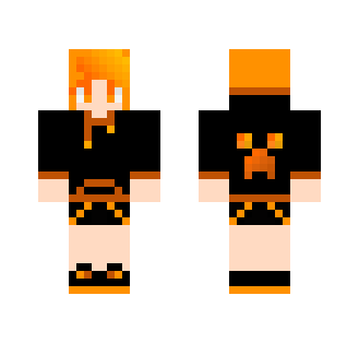 Orange Starburst - Female Minecraft Skins - image 2