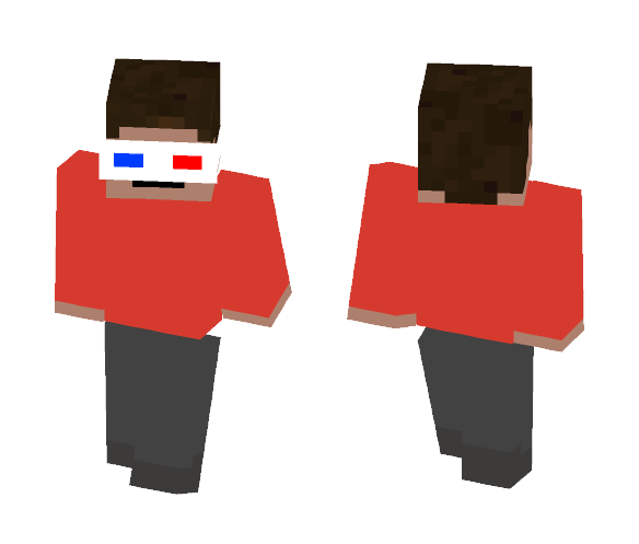 3D Glasses - Male Minecraft Skins - image 1