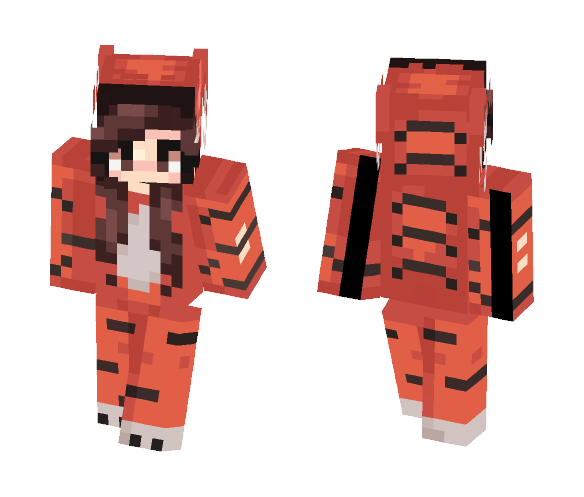 Tiger Onesie - Female Minecraft Skins - image 1