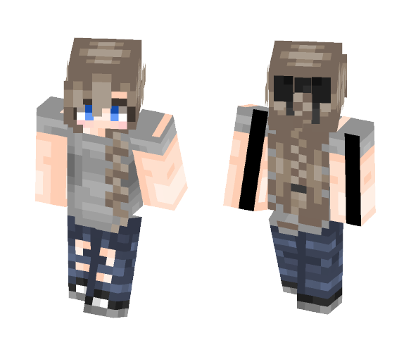 Download Free Casual Girl Skin for Minecraft image 1 Casual Girl - Girl Minecraft Skins - image 1
