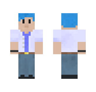 Cool Blue Haired Teen