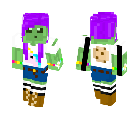 Pig Tail Slime - Female Minecraft Skins - image 1