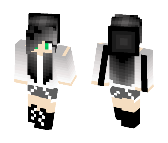 Download Free Grey Girl Skin for Minecraft image 1 Grey Girl - Girl Minecraft Skins - image 1