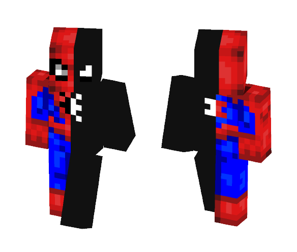 half symbiote spiderman - Comics Minecraft Skins - image 1