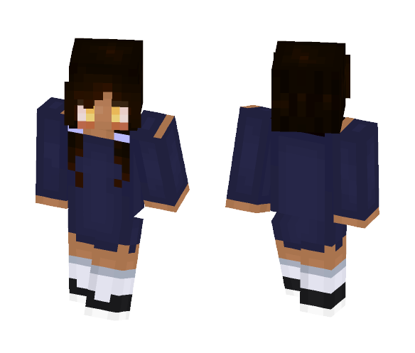 ✵Gold Eyes Blue Dresses✵ - Female Minecraft Skins - image 1
