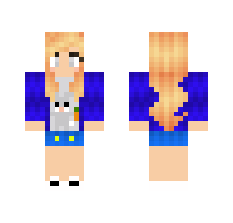 Cute girl with bunny shirt - Cute Girls Minecraft Skins - image 2
