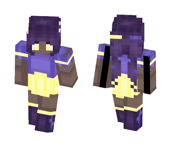Scattered Cornflowers - Female Minecraft Skins - image 1