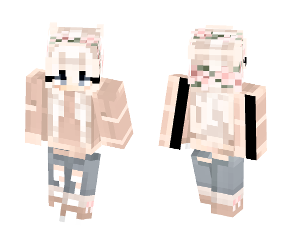 Download Free Cute flower girl Skin for Minecraft image 1 Cute flower girl - Cute Girls Minecraft Skins - image 1