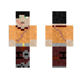 Medieval Orange Tunic Villager