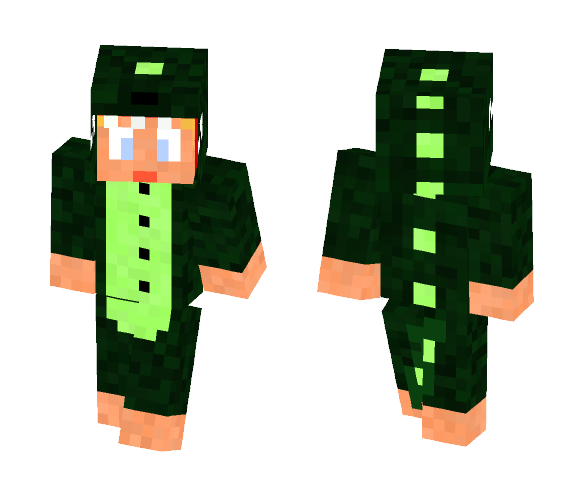 Minecraft Dino Onesie - Male Minecraft Skins - image 1