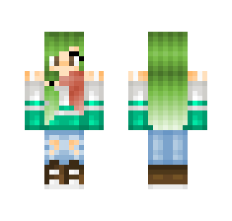 Green Hair High School Girl