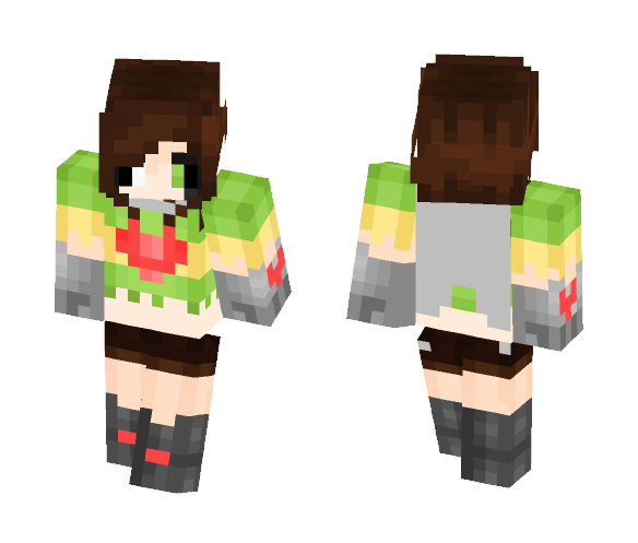 Download Free TaleTwist Chara (True heroine) Skin for Minecraft image 1 TaleTwist Chara (True heroine) - Female Minecraft Skins - image 1
