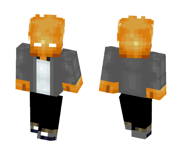 Bonsaitale Grillby ( My AU) - Male Minecraft Skins - image 1