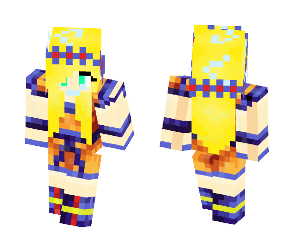 Super Saiyan Girl Goku - Girl Minecraft Skins - image 1