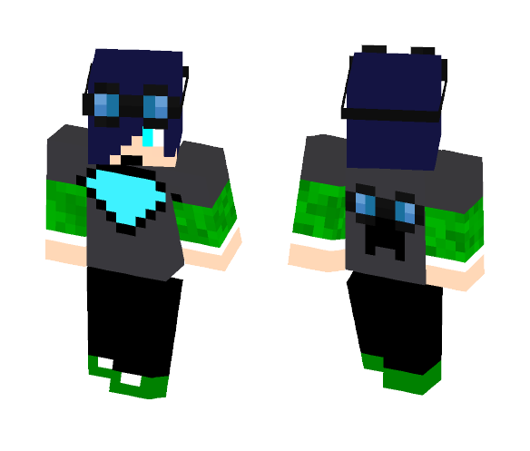 DanTDM fan T -shirt and goggles - Interchangeable Minecraft Skins - image 1