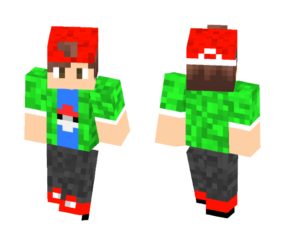 Download Free Pokemon Trainer Skin (AKA My Skin) Skin for Minecraft image 1 Pokemon Trainer Skin (AKA My Skin) - Male Minecraft Skins - image 1