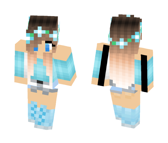 Download Free Water girl Skin for Minecraft image 1 Water girl - Girl Minecraft Skins - image 1