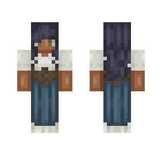 Emblazoned Blue Dress - Female Minecraft Skins - image 2