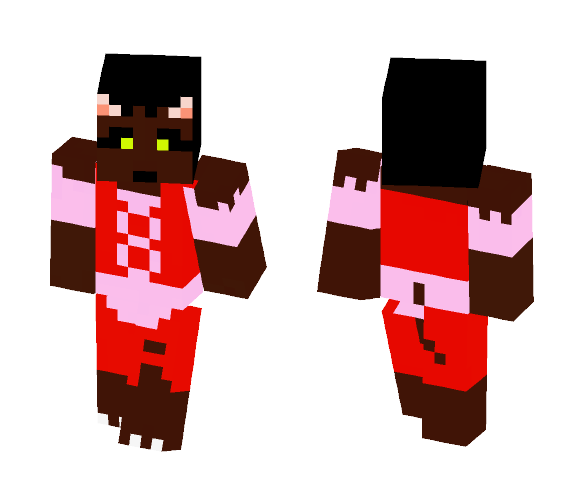 Lena in her werecat form v2 - Female Minecraft Skins - image 1
