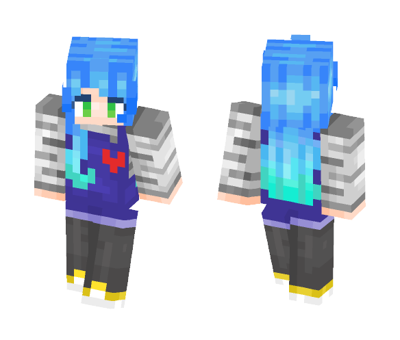 Teal Hair - Female Minecraft Skins - image 1
