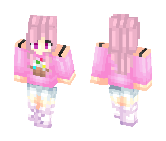 Download Free Pink Pastel Girl Skin for Minecraft image 1 Pink Pastel Girl - Girl Minecraft Skins - image 1