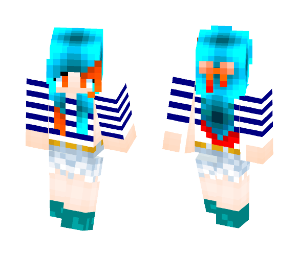 Download Free Sailor Girl Skin for Minecraft image 1 Sailor Girl - Girl Minecraft Skins - image 1