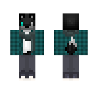 Shadow Fox with plaid shirt