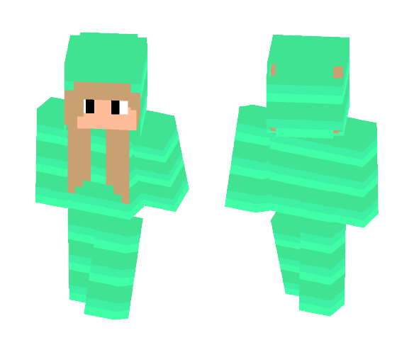 Slither.io Onesie Girl - Mint - Girl Minecraft Skins - image 1