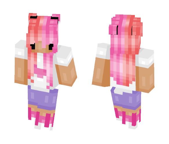 Download Free Kawaii BubbleGum Girl Skin for Minecraft image 1 Kawaii BubbleGum Girl - Girl Minecraft Skins - image 1