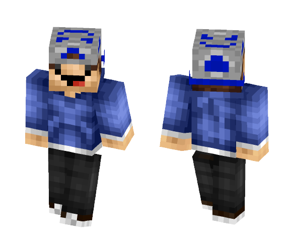 MrWoofless backwards hat - Male Minecraft Skins - image 1