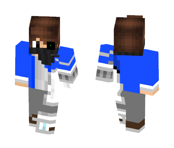 Cyborg Guy with Green Robot Eye - Male Minecraft Skins - image 1