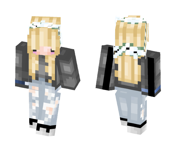 Blonde flower crown - Flower Crown Minecraft Skins - image 1