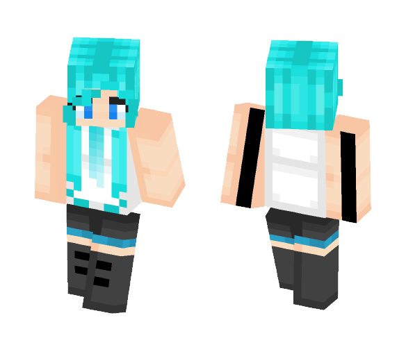 Hatsune Miku - Female Minecraft Skins - image 1
