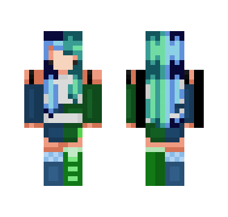 кяαzу ~ Blue and green halfsies