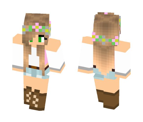Flower crown 2 ;D @NoveSkin_Editor - Flower Crown Minecraft Skins - image 1