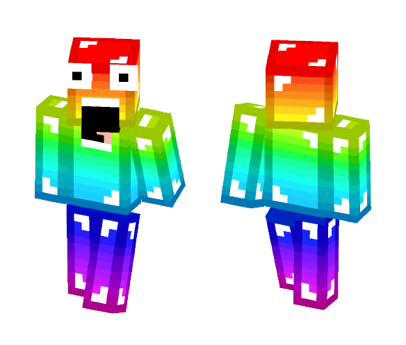 Screaming Rainbow - Male Minecraft Skins - image 1