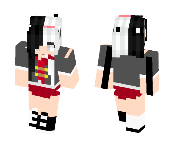 Download Free Black and white girl Skin for Minecraft image 1 Black and white girl - Girl Minecraft Skins - image 1